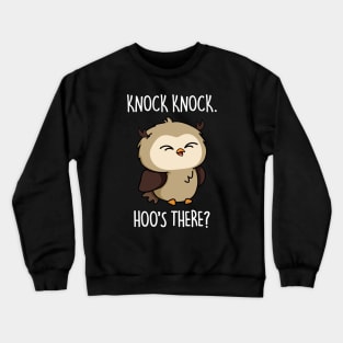 Hoos There Cute Owl Pun Crewneck Sweatshirt